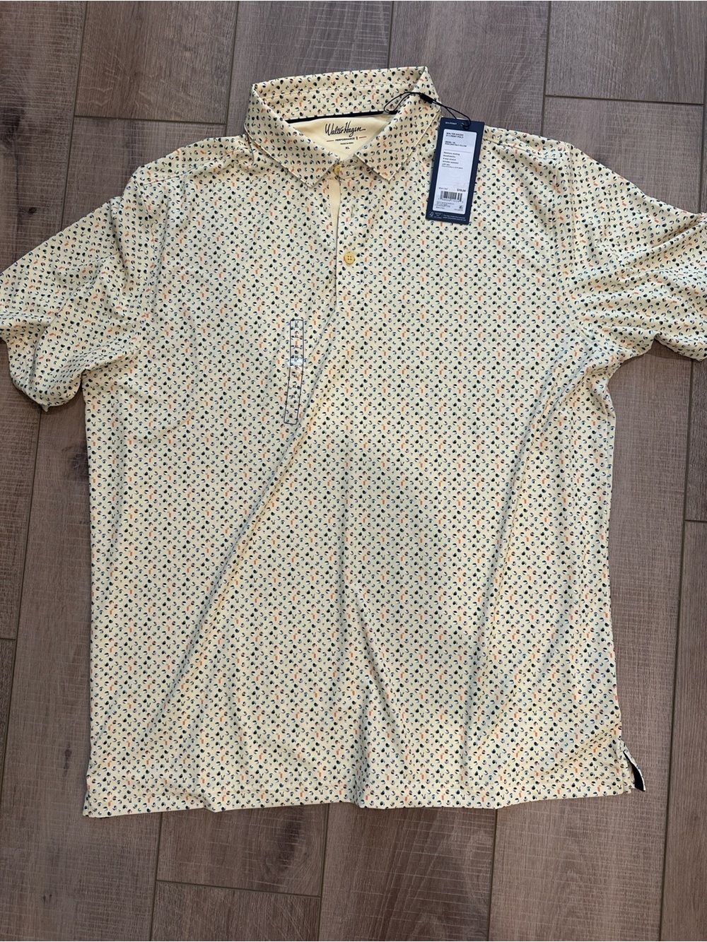 Walter Hagen Yellow Beachball Short-Sleeve Polo